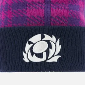 Berretto con pompon blu navy e viola Scottish Rugby 2025/26