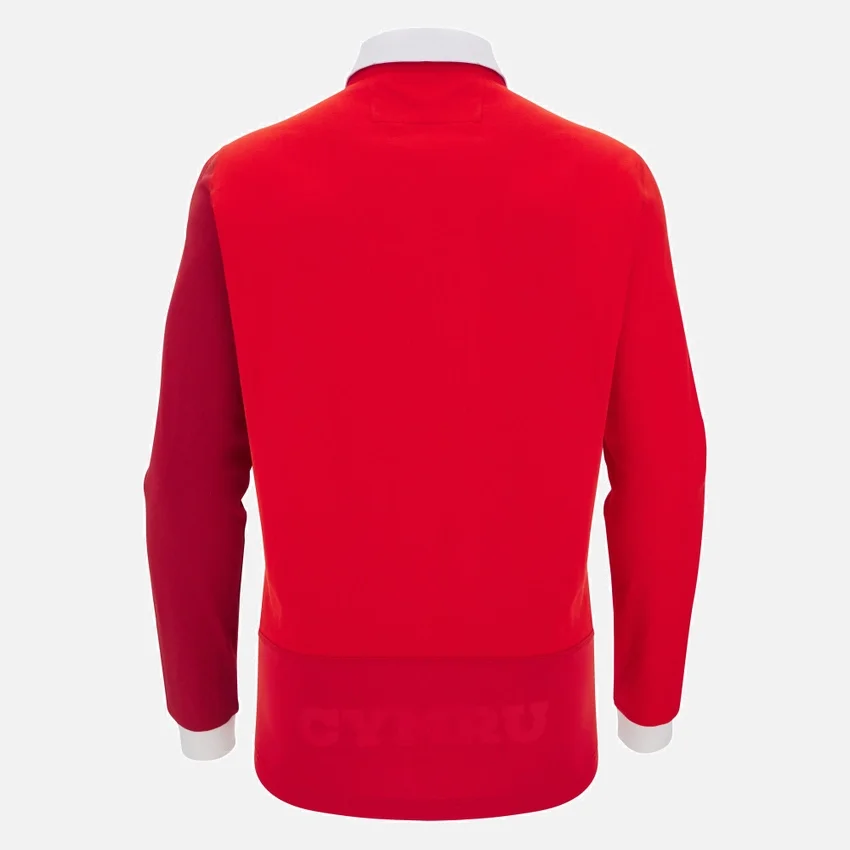 Camicie da casa in cotone a maniche lunghe del Welsh Rugby 2025/26 Camicie da casa in cotone a maniche lunghe del Welsh Rugby 2025/26
