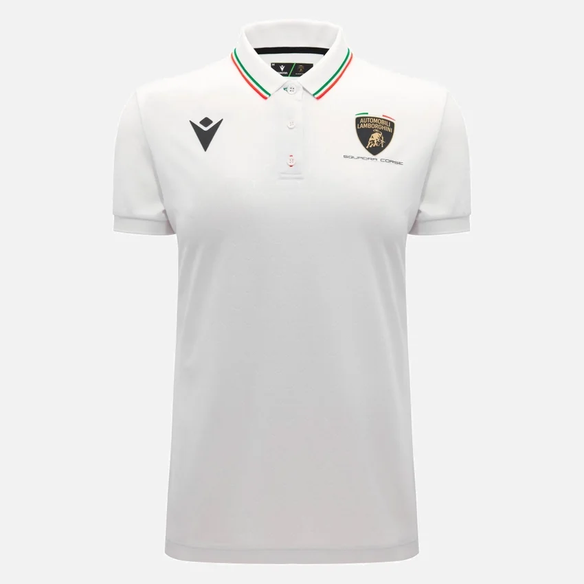Camicie da donna bianche Automobili Lamborghini Squadra Corse Camicie da donna bianche Automobili Lamborghini Squadra Corse