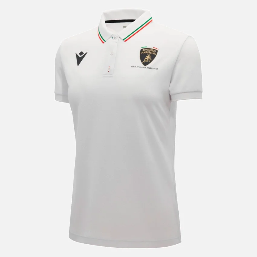 Camicie da donna bianche Automobili Lamborghini Squadra Corse Camicie da donna bianche Automobili Lamborghini Squadra Corse