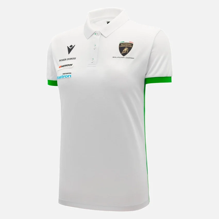 Camicie da donna bianche Automobili Lamborghini Squadra Corse Camicie da donna bianche Automobili Lamborghini Squadra Corse