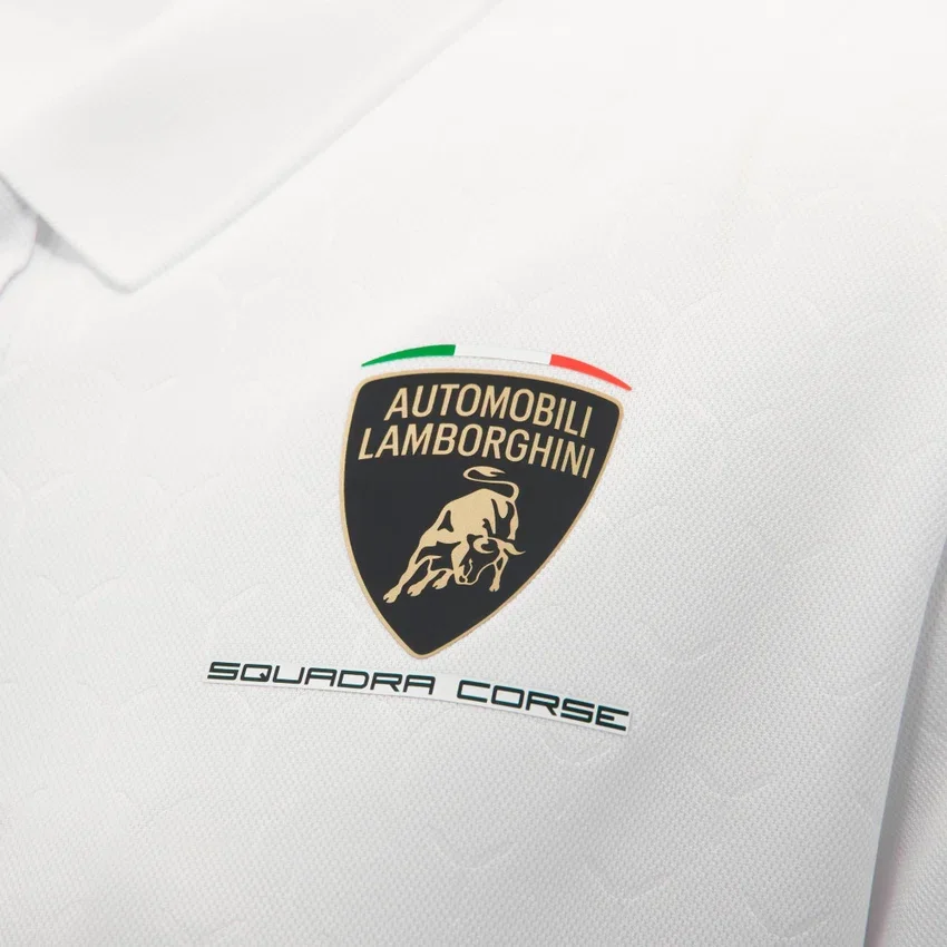 Camicie da donna bianche Automobili Lamborghini Squadra Corse Camicie da donna bianche Automobili Lamborghini Squadra Corse