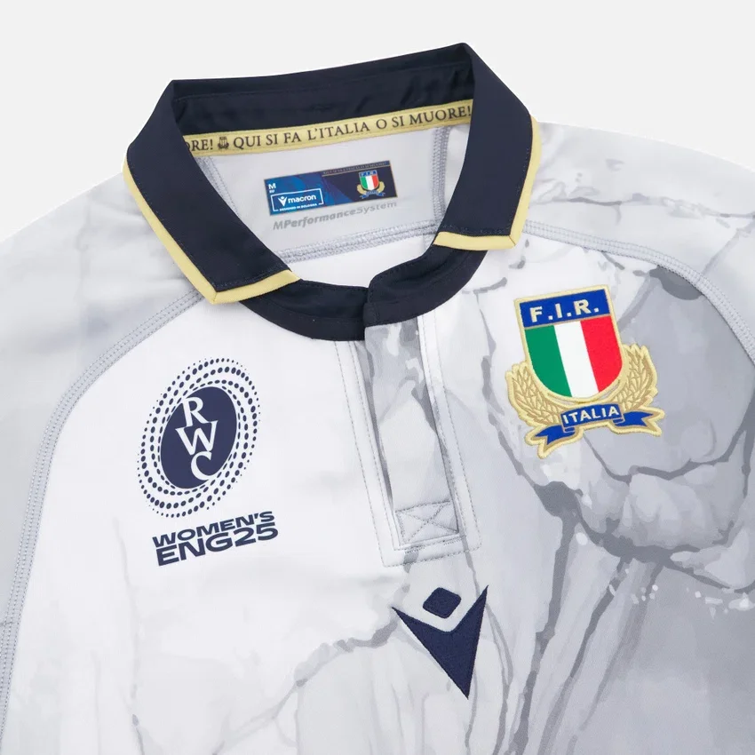 Camicie da donna slim WRWC 2025 Italia Rugby Away Camicie da donna slim WRWC 2025 Italia Rugby Away