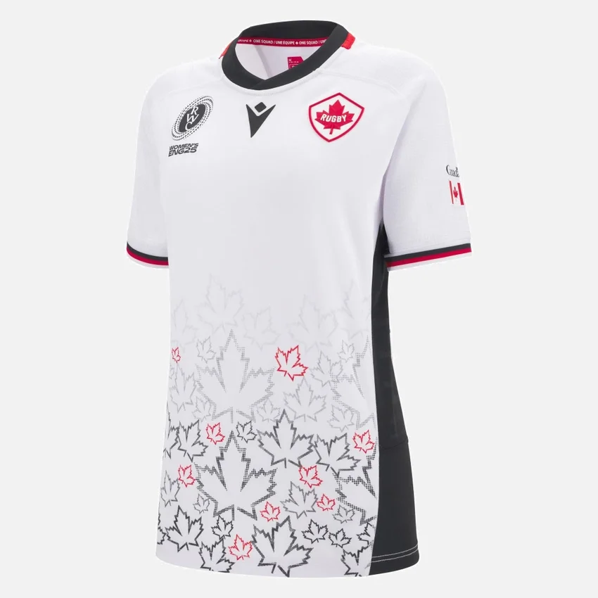 Camicie da donna WRWC 2025 Canada Rugby Replica Away Camicie da donna WRWC 2025 Canada Rugby Replica Away