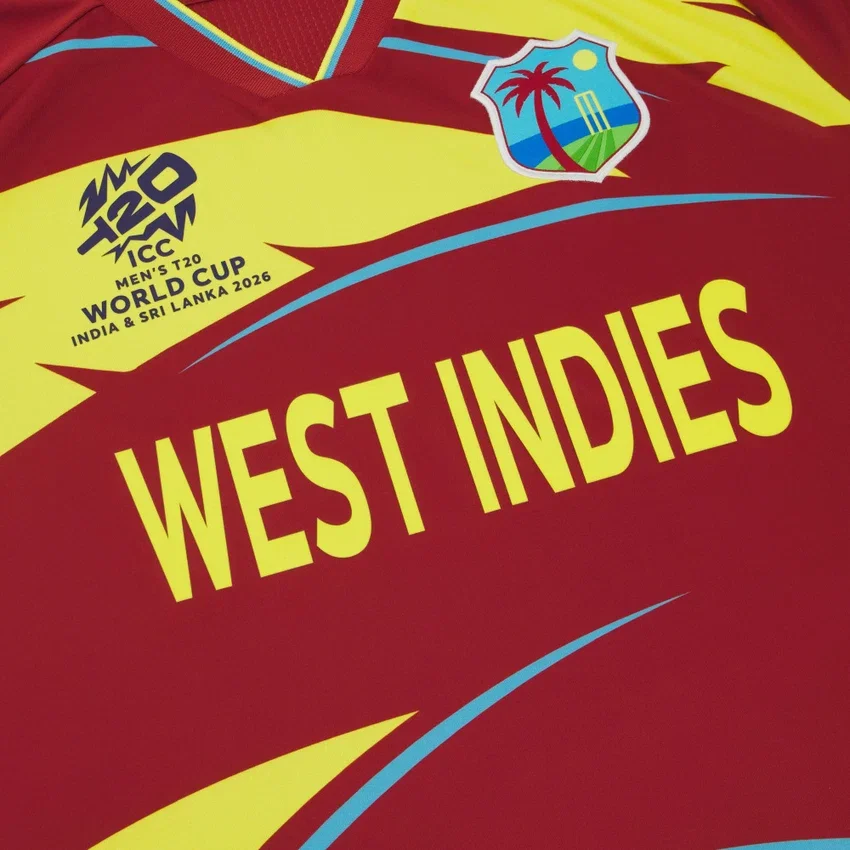 Camicie da partita T-20 Junior della Nazionale di cricket delle Indie Occidentali per la Coppa del Mondo 2026 Camicie da partita T-20 Junior della Nazionale di cricket delle Indie Occidentali per la Coppa del Mondo 2026