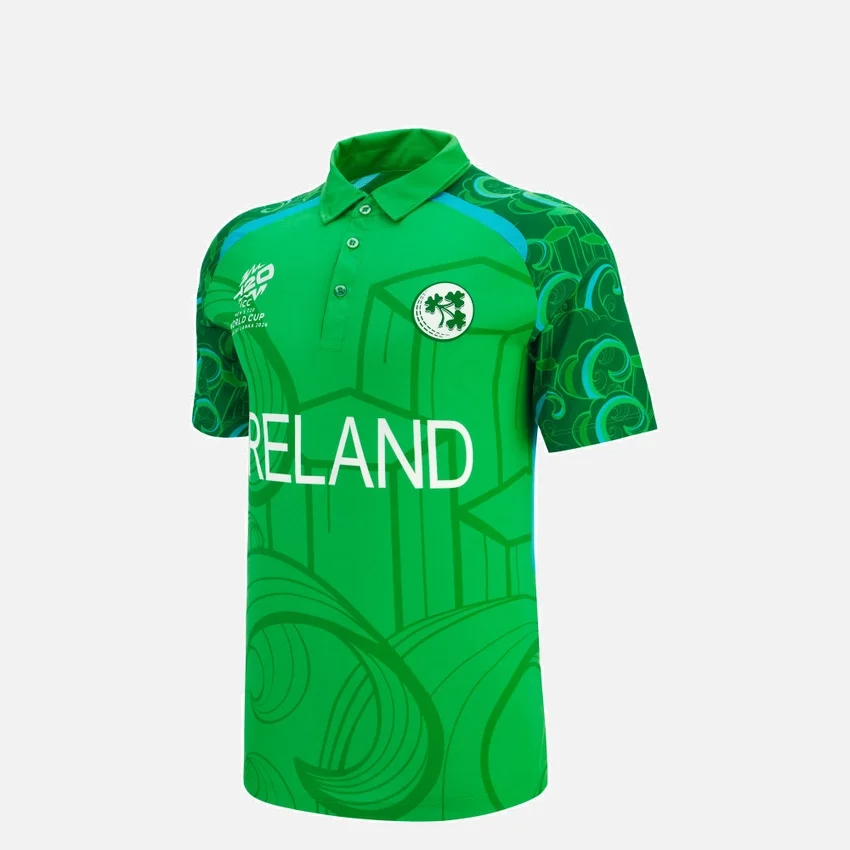 Camicie da partita T-20 Junior della squadra di cricket irlandese per la Coppa del Mondo 2026 Camicie da partita T-20 Junior della squadra di cricket irlandese per la Coppa del Mondo 2026