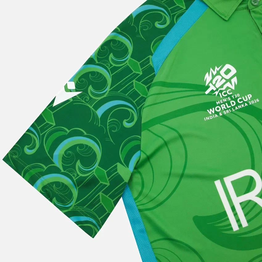 Camicie da partita T-20 Junior della squadra di cricket irlandese per la Coppa del Mondo 2026 Camicie da partita T-20 Junior della squadra di cricket irlandese per la Coppa del Mondo 2026