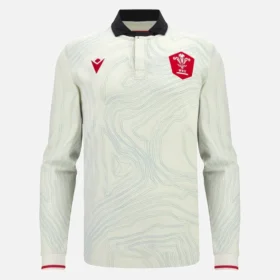 Camicie da rugby gallese 2025/26 in cotone a maniche lunghe