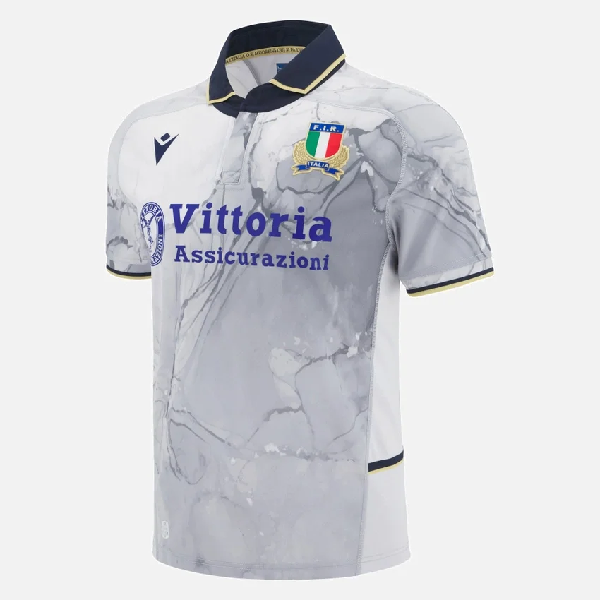 Camicie da trasferta in poliestere per adulti Italia Rugby 2025/26 Camicie da trasferta in poliestere per adulti Italia Rugby 2025/26