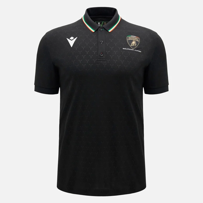 Camicie da uomo nera Automobili Lamborghini Squadra Corse Camicie da uomo nera Automobili Lamborghini Squadra Corse