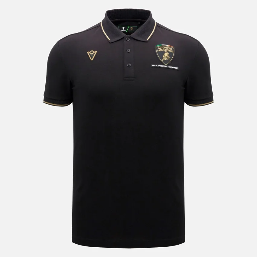 Camicie da uomo nera Automobili Lamborghini Squadra Corse Camicie da uomo nera Automobili Lamborghini Squadra Corse