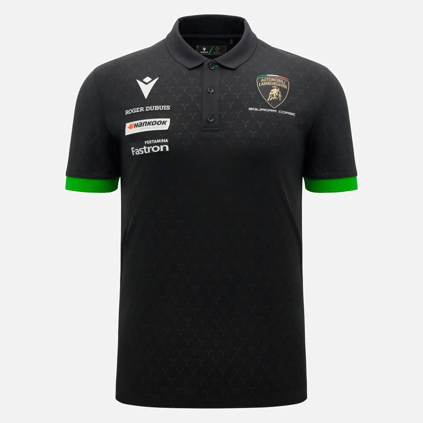 Camicie da uomo nera Automobili Lamborghini Squadra Corse Camicie da uomo nera Automobili Lamborghini Squadra Corse
