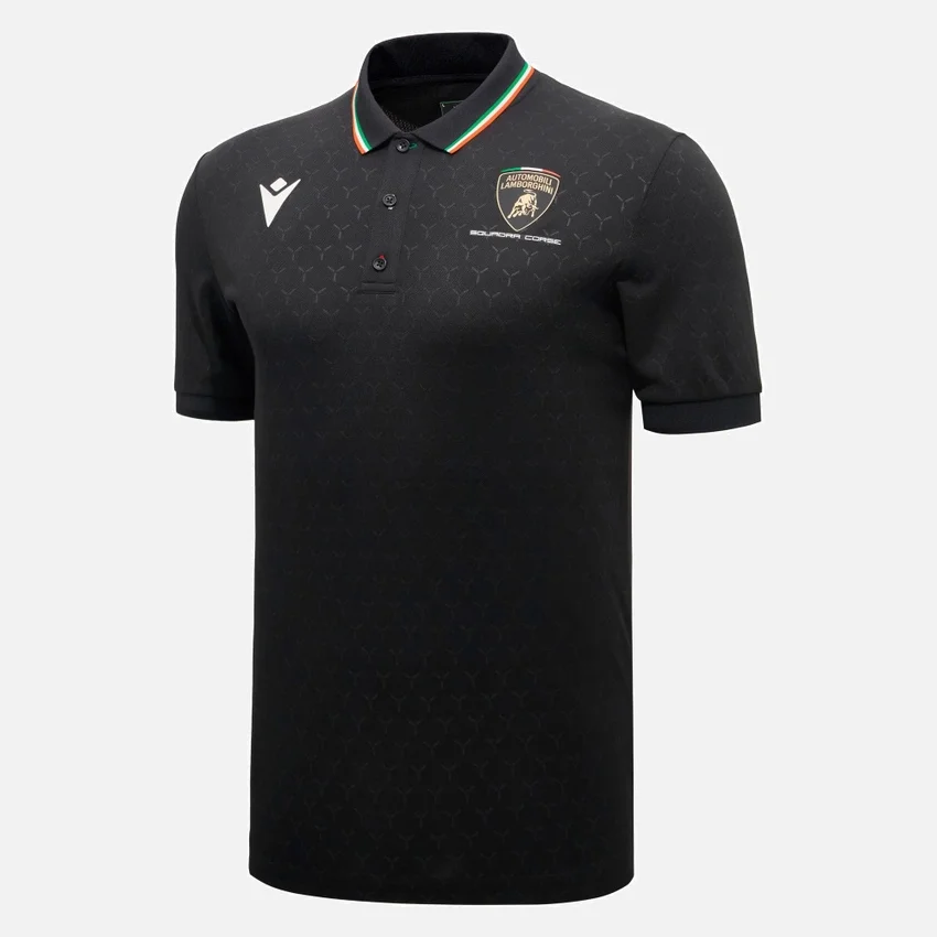 Camicie da uomo nera Automobili Lamborghini Squadra Corse Camicie da uomo nera Automobili Lamborghini Squadra Corse
