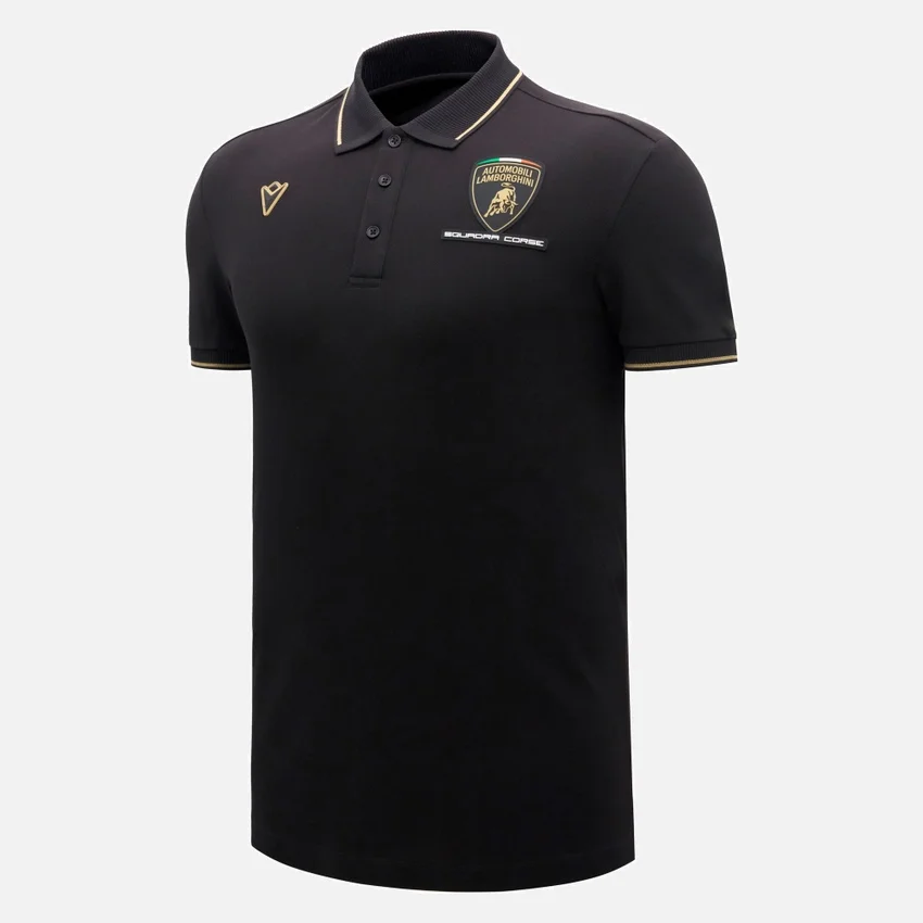 Camicie da uomo nera Automobili Lamborghini Squadra Corse Camicie da uomo nera Automobili Lamborghini Squadra Corse