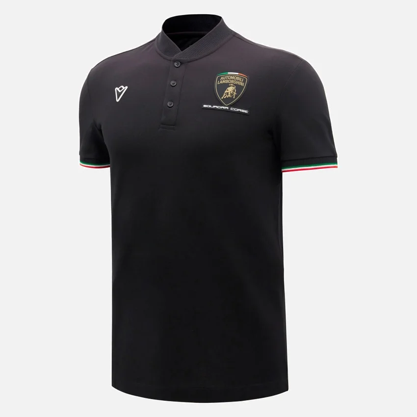 Camicie da uomo nera Automobili Lamborghini Squadra Corse Camicie da uomo nera Automobili Lamborghini Squadra Corse