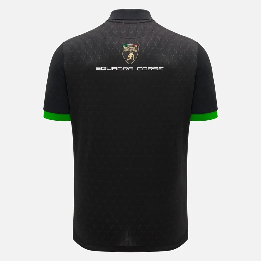Camicie da uomo nera Automobili Lamborghini Squadra Corse Camicie da uomo nera Automobili Lamborghini Squadra Corse