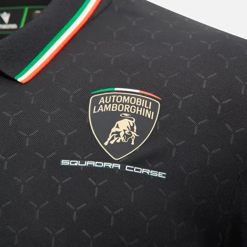 Camicie da uomo nera Automobili Lamborghini Squadra Corse Camicie da uomo nera Automobili Lamborghini Squadra Corse