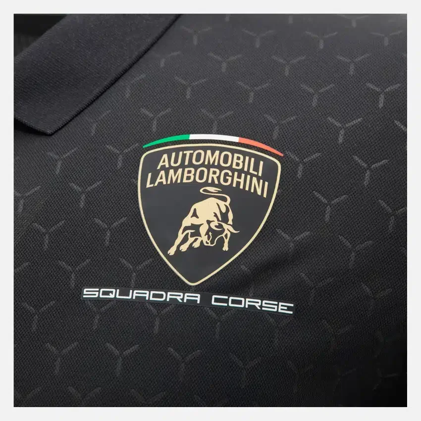 Camicie da uomo nera Automobili Lamborghini Squadra Corse Camicie da uomo nera Automobili Lamborghini Squadra Corse