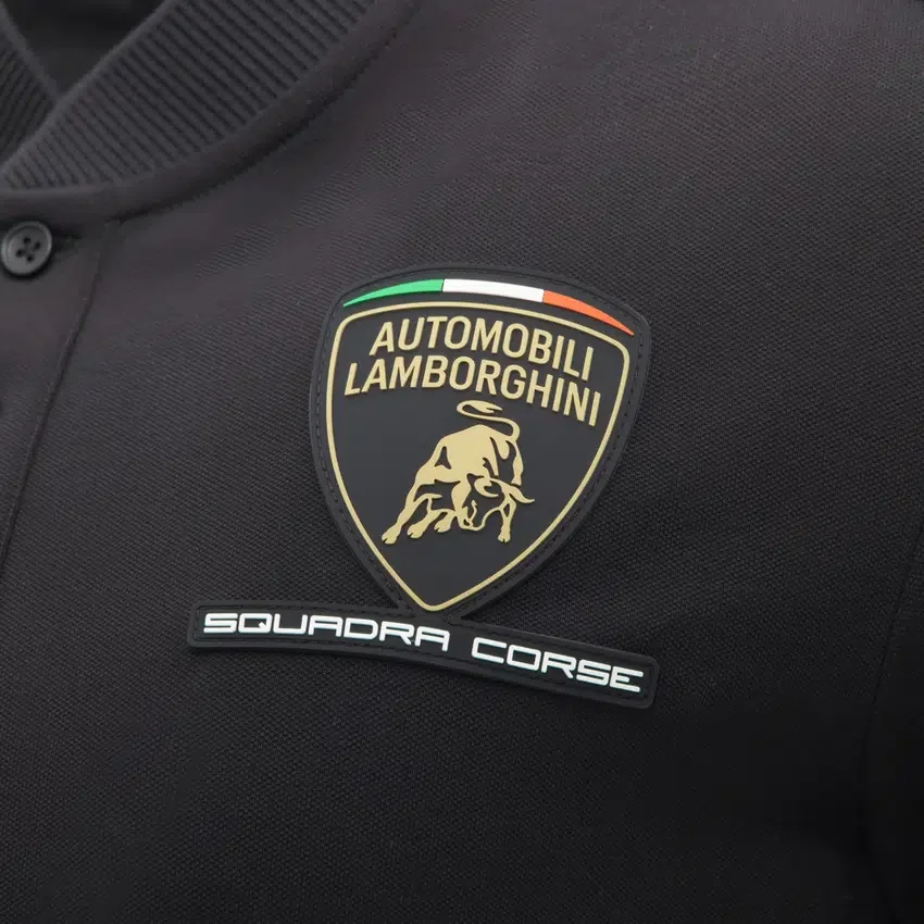 Camicie da uomo nera Automobili Lamborghini Squadra Corse Camicie da uomo nera Automobili Lamborghini Squadra Corse
