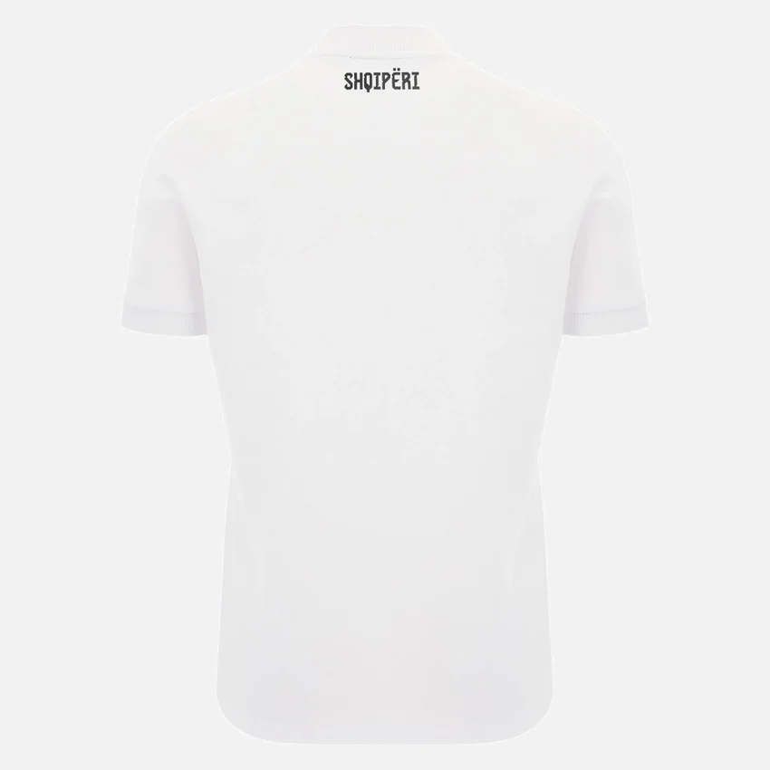 Camicie polo bianche da viaggio per adulti della Nazionale albanese FSHF 2026/27 Camicie polo bianche da viaggio per adulti della Nazionale albanese FSHF 2026/27