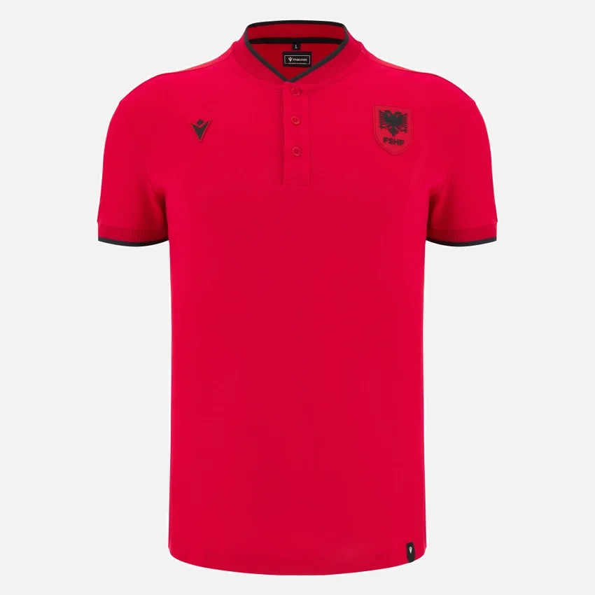 Camicie polo da viaggio per adulti della Nazionale albanese FSHF 2026/27 Camicie polo da viaggio per adulti della Nazionale albanese FSHF 2026/27