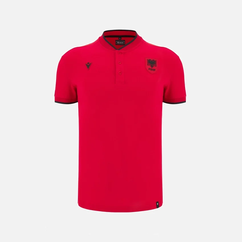 Camicie polo da viaggio per adulti della Nazionale albanese FSHF 2026/27 Camicie polo da viaggio per adulti della Nazionale albanese FSHF 2026/27