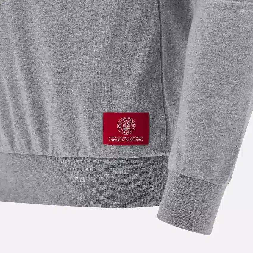 Collezione Unibo Felpa girocollo grigia melange non spazzolata Senior Collezione Unibo Felpa girocollo grigia melange non spazzolata Senior