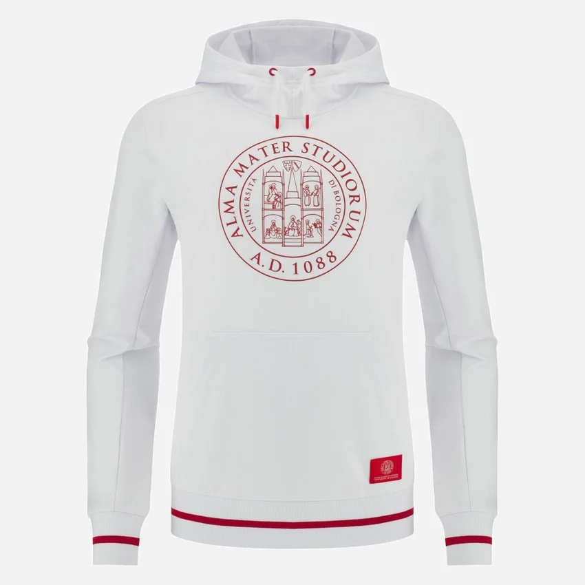 Collezione Unibo Felpe Con Cappuccio bianche felpate Senior Collezione Unibo Felpe Con Cappuccio bianche felpate Senior