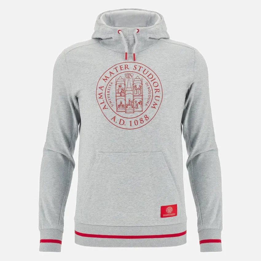 Collezione Unibo Felpe Con Cappuccio grigia melange spazzolata Senior Collezione Unibo Felpe Con Cappuccio grigia melange spazzolata Senior