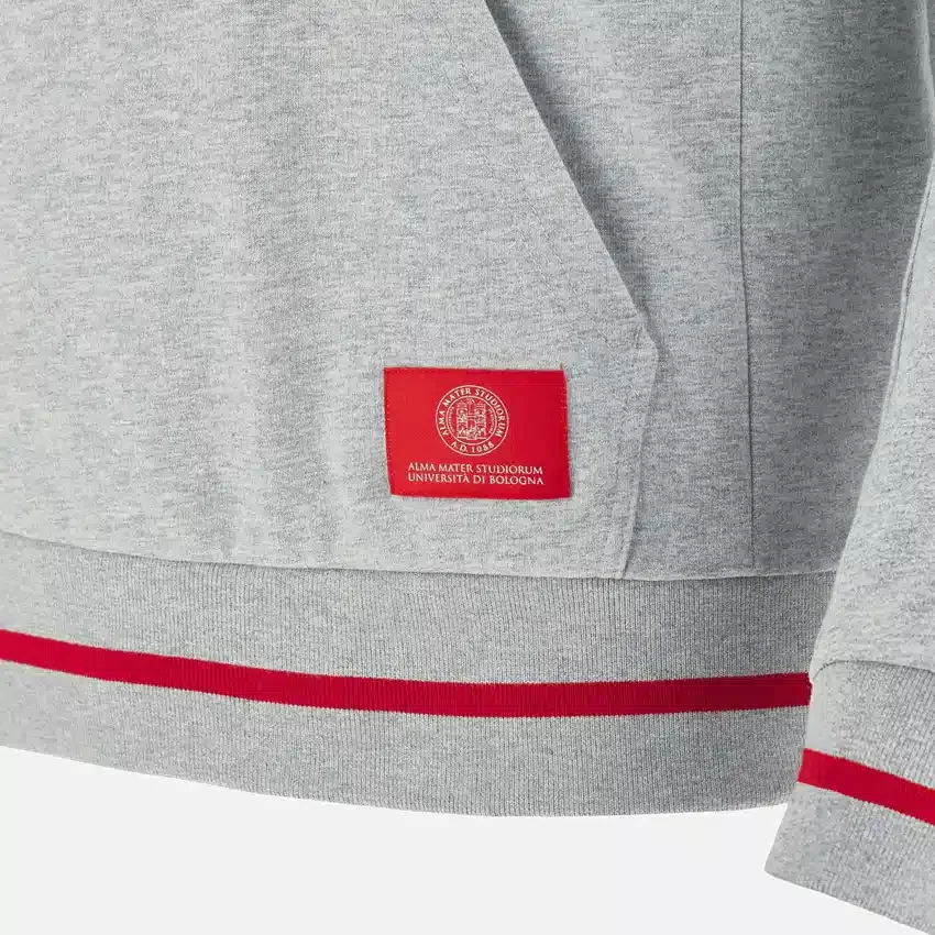 Collezione Unibo Felpe Con Cappuccio grigia melange spazzolata Senior Collezione Unibo Felpe Con Cappuccio grigia melange spazzolata Senior