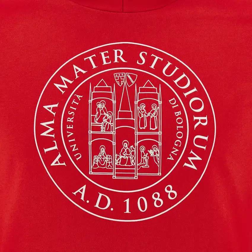 Collezione Unibo Felpe Con Cappuccio rosse spazzolate Senior Collezione Unibo Felpe Con Cappuccio rosse spazzolate Senior