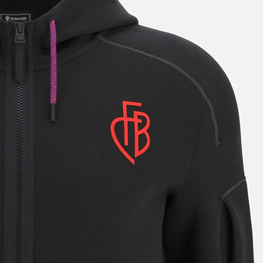 FC Basel 2025/26 Athleisure Felpa con cappuccio in cotone con zip integrale per adulti FC Basel 2025/26 Athleisure Felpa con cappuccio in cotone con zip integrale per adulti