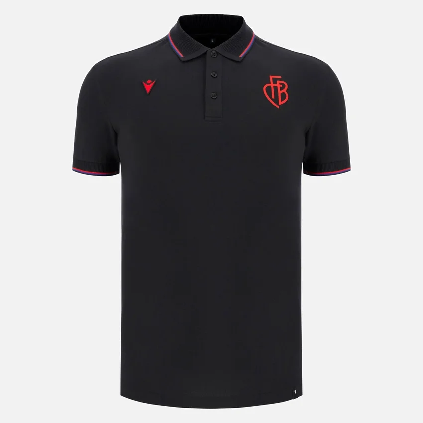 FC Basilea 2025/26 Polo in cotone per adulti in stile Athleisure FC Basilea 2025/26 Polo in cotone per adulti in stile Athleisure