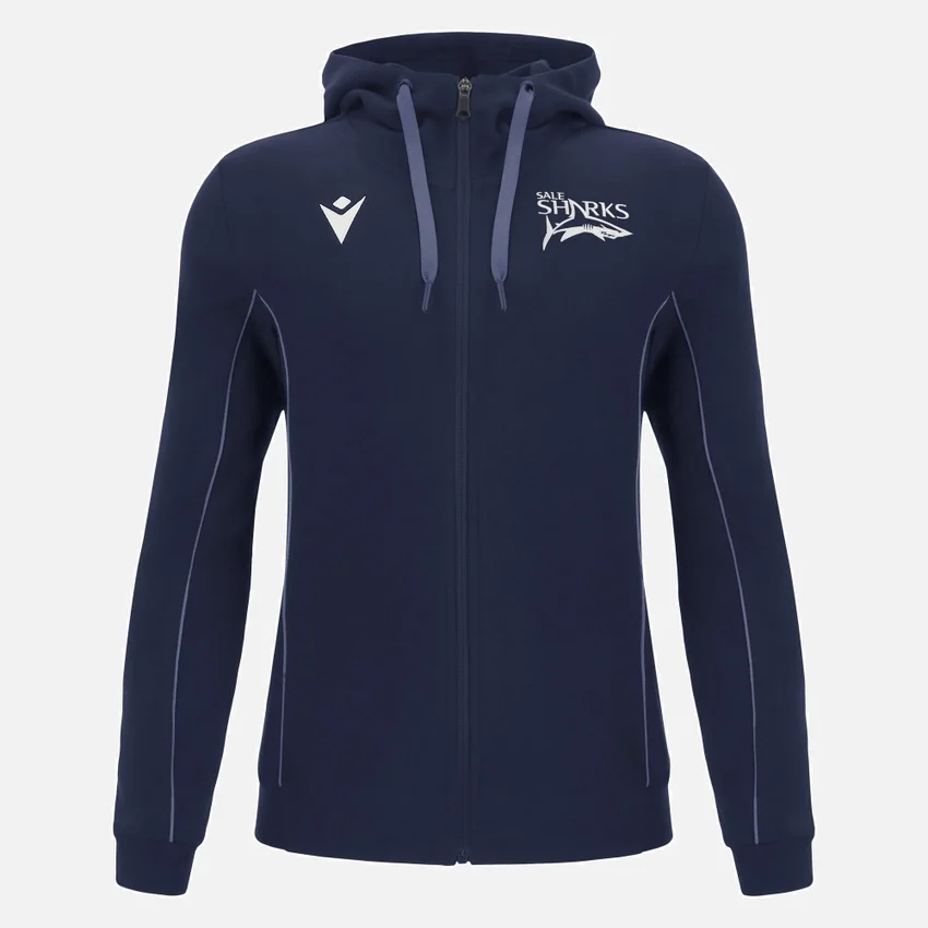 Felpa con cappuccio e zip integrale Sale Sharks 2025/26 Felpa con cappuccio e zip integrale Sale Sharks 2025/26