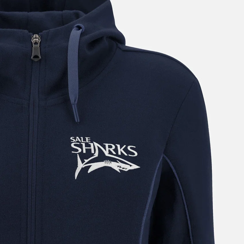 Felpa con cappuccio e zip integrale Sale Sharks 2025/26 Felpa con cappuccio e zip integrale Sale Sharks 2025/26