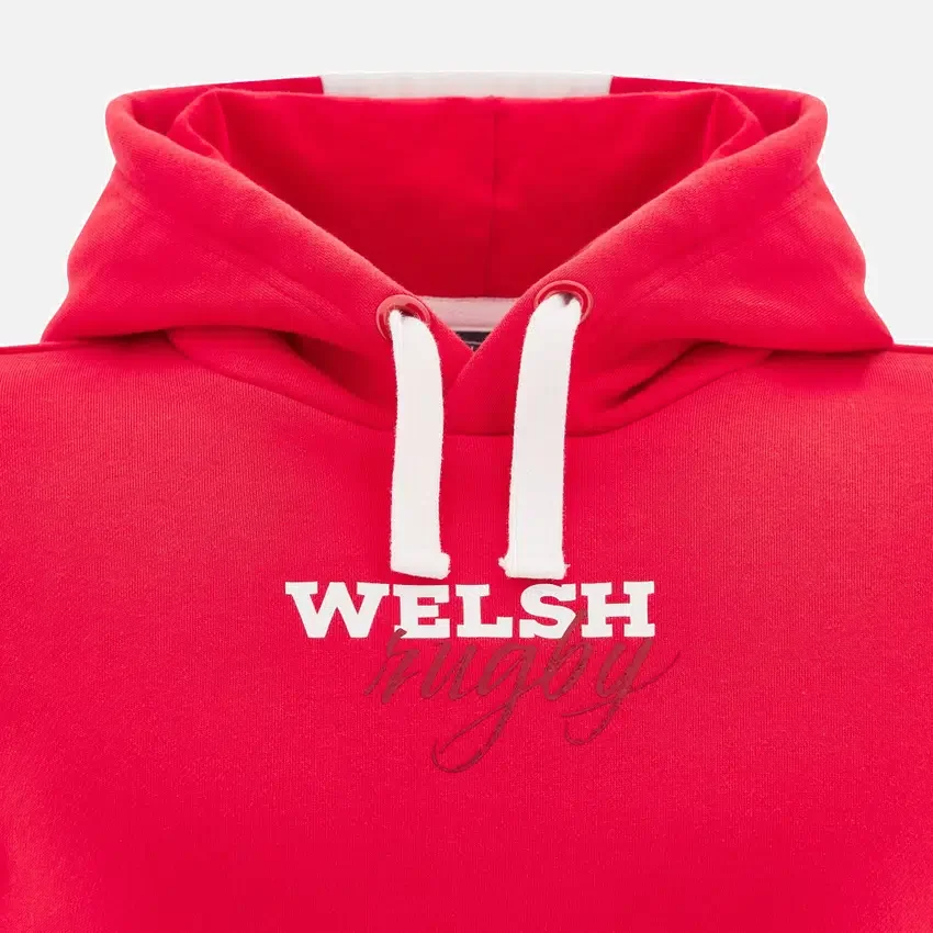 Felpa con cappuccio rossa Welsh Rugby 2025/26 Felpa con cappuccio rossa Welsh Rugby 2025/26