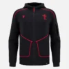 Felpa con cappuccio Welsh Rugby 2025/26 Black Athleisure Tech Felpa con cappuccio Welsh Rugby 2025/26 Black Athleisure Tech