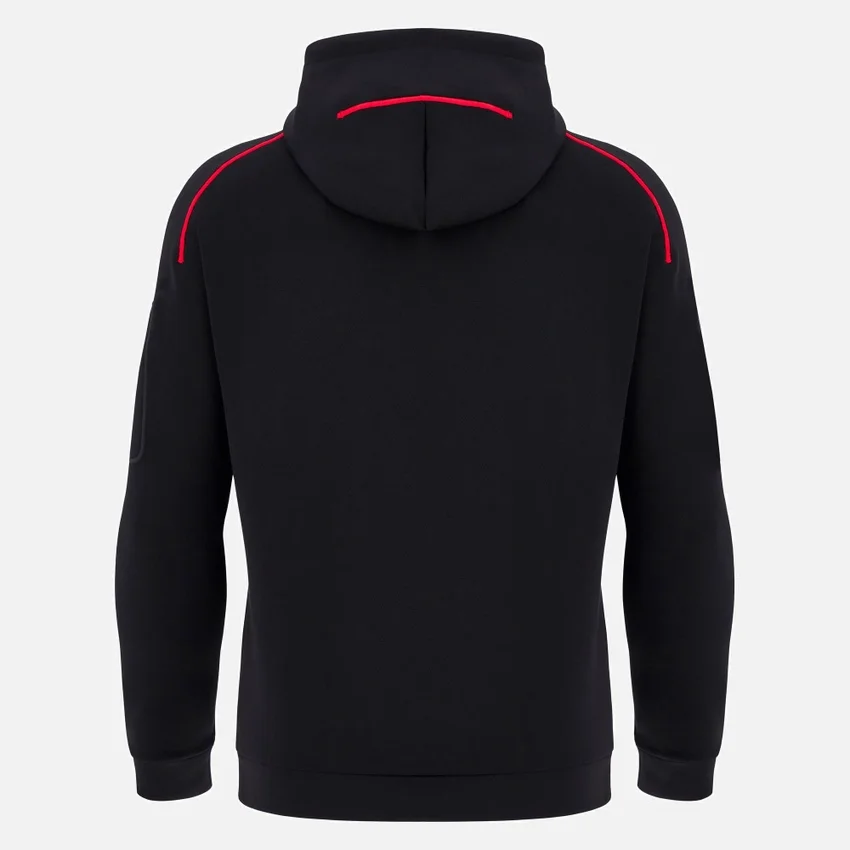 Felpa con cappuccio Welsh Rugby 2025/26 Black Athleisure Tech Felpa con cappuccio Welsh Rugby 2025/26 Black Athleisure Tech