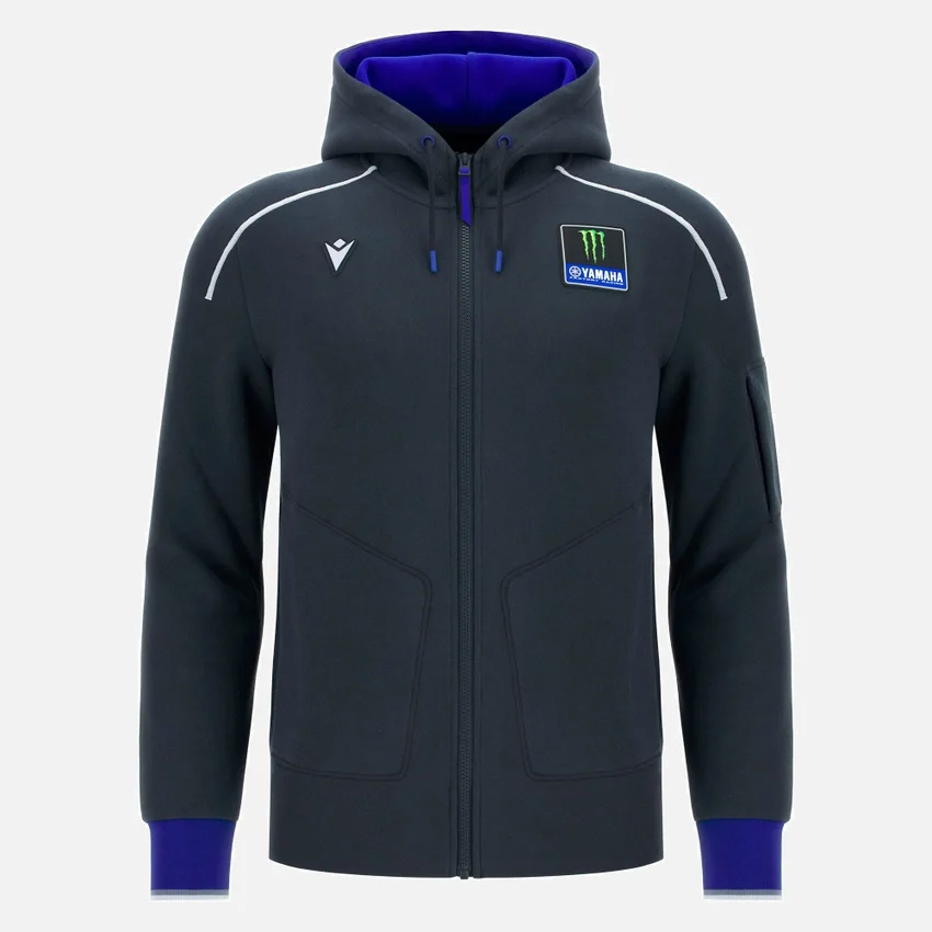 Felpa con zip integrale Monster Energy Yamaha MotoGP 2026 Man Travel Replica Felpa con zip integrale Monster Energy Yamaha MotoGP 2026 Man Travel Replica