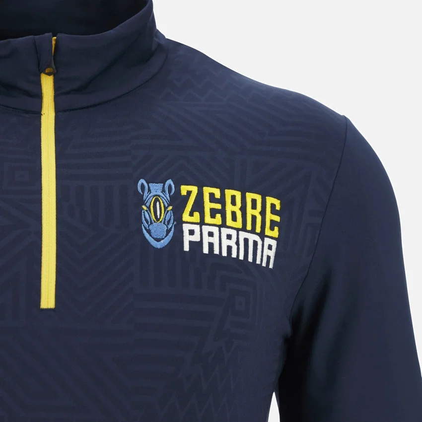 Felpa da allenamento con zip a 1/4 Zebre Parma 2025/26 per adulti Felpa da allenamento con zip a 1/4 Zebre Parma 2025/26 per adulti