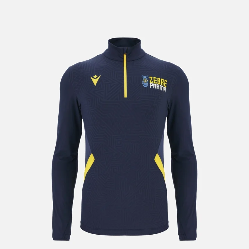 Felpa da allenamento Zebre Parma 2025/26 Junior con zip a 1/4 Felpa da allenamento Zebre Parma 2025/26 Junior con zip a 1/4