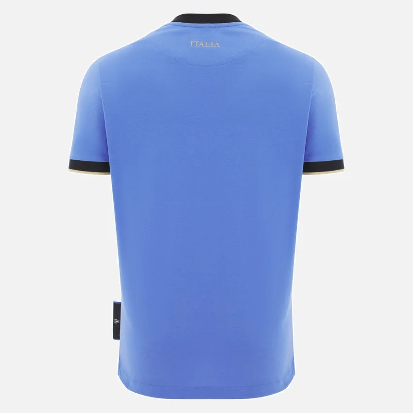 Italia Rugby 2025/26 T-Shirt in cotone a costine linea fan Italia Rugby 2025/26 T-Shirt in cotone a costine linea fan