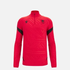 Maglia con zip a 1/4 della Nazionale Albanese FSHF 2026/27 Junior Top