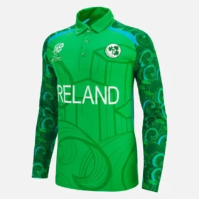 Maglia da partita a maniche lunghe T-20 della squadra di cricket dell’Irlanda per la Coppa del Mondo 2026