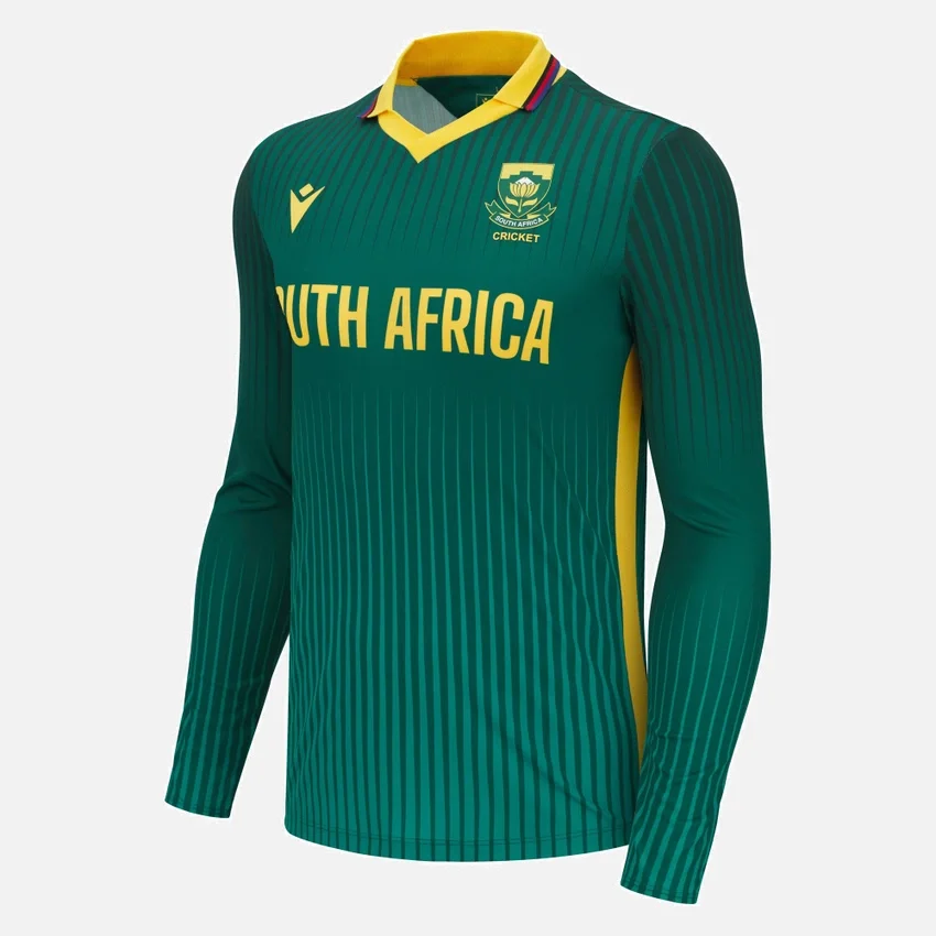 Maglia da partita ODI a maniche lunghe Cricket South Africa 2025/26 Maglia da partita ODI a maniche lunghe Cricket South Africa 2025/26