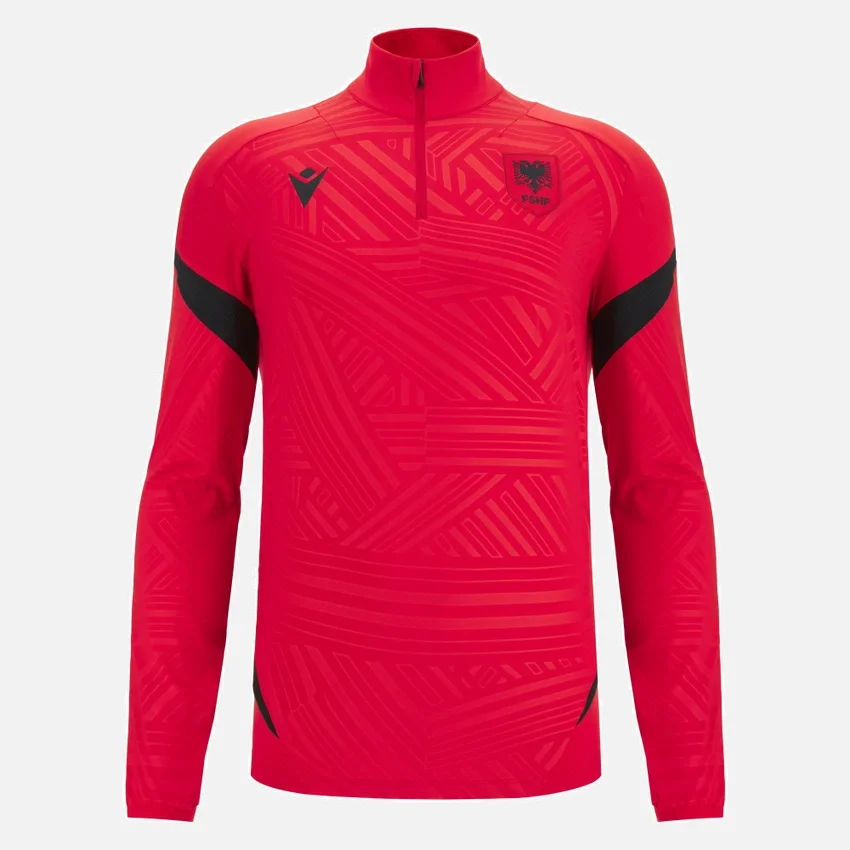 Maglia da uomo con zip a 1/4 del Top della Nazionale Albanese FSHF 2026/27 Maglia da uomo con zip a 1/4 del Top della Nazionale Albanese FSHF 2026/27