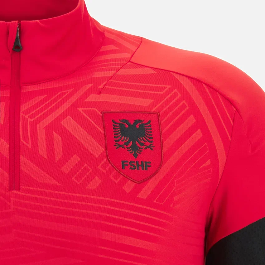 Maglia da uomo con zip a 1/4 del Top della Nazionale Albanese FSHF 2026/27 Maglia da uomo con zip a 1/4 del Top della Nazionale Albanese FSHF 2026/27