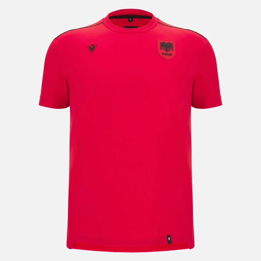 Maglia da uomo della Nazionale albanese FSHF 2026/27, rosso sportivo, stile Athleisure Maglia da uomo della Nazionale albanese FSHF 2026/27, rosso sportivo, stile Athleisure