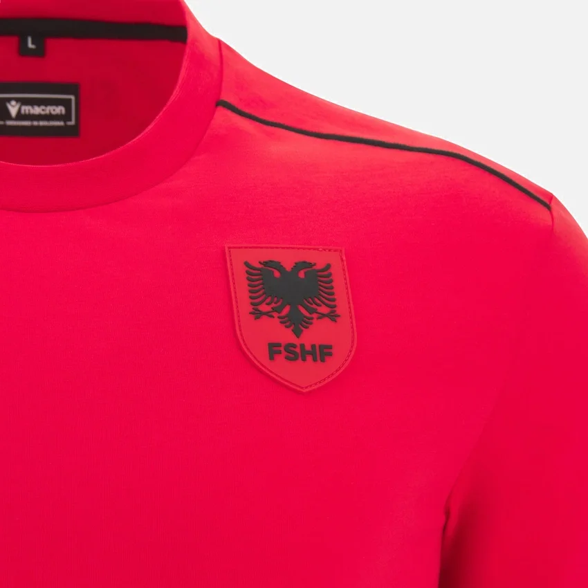 Maglia da uomo della Nazionale albanese FSHF 2026/27, rosso sportivo, stile Athleisure Maglia da uomo della Nazionale albanese FSHF 2026/27, rosso sportivo, stile Athleisure
