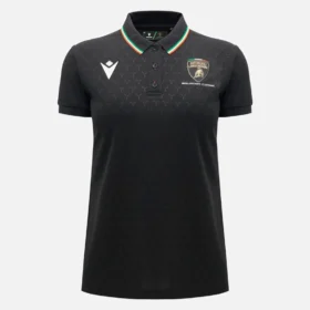 Polo da donna nero Automobili Lamborghini Squadra Corse
